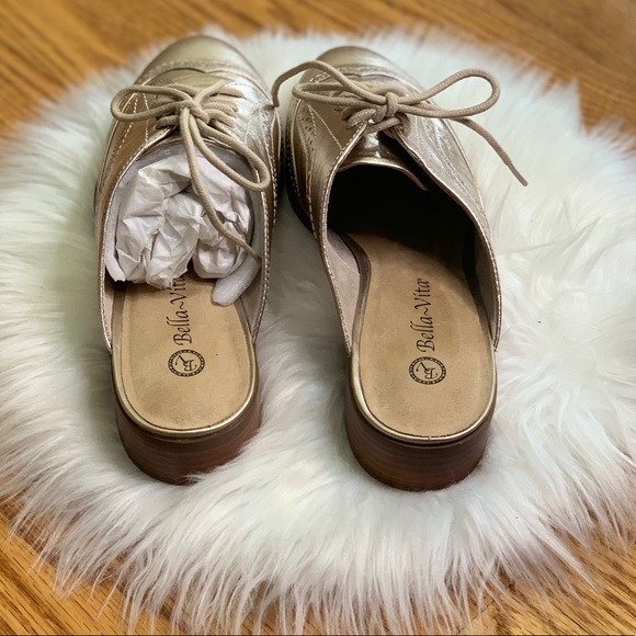 Bella Vita Baxter woman’s Champagne Suede Mule - Picture 8 of 10